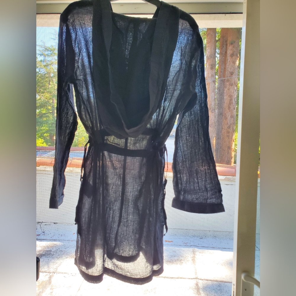 Solid & Striped Hooded Tunic Small